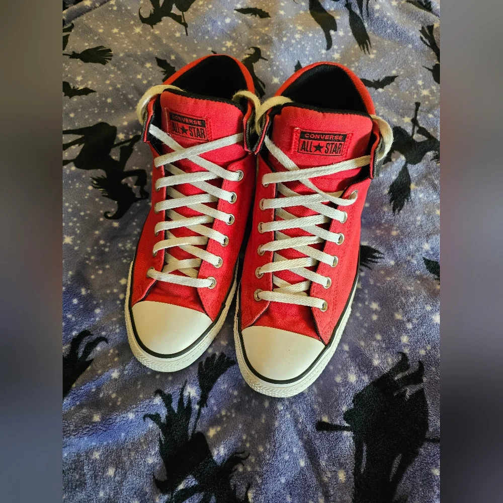 Converse Chuck Taylor All Star High Street Mens 12 Red / Black Athletic Sneaker - Picture 2 of 8